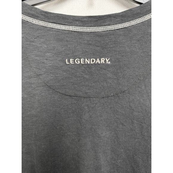 Legendary Whitetail Men's Black Henley Shirt Long Sleeve 1/4 Button Up 4XT - Picture 7 of 13